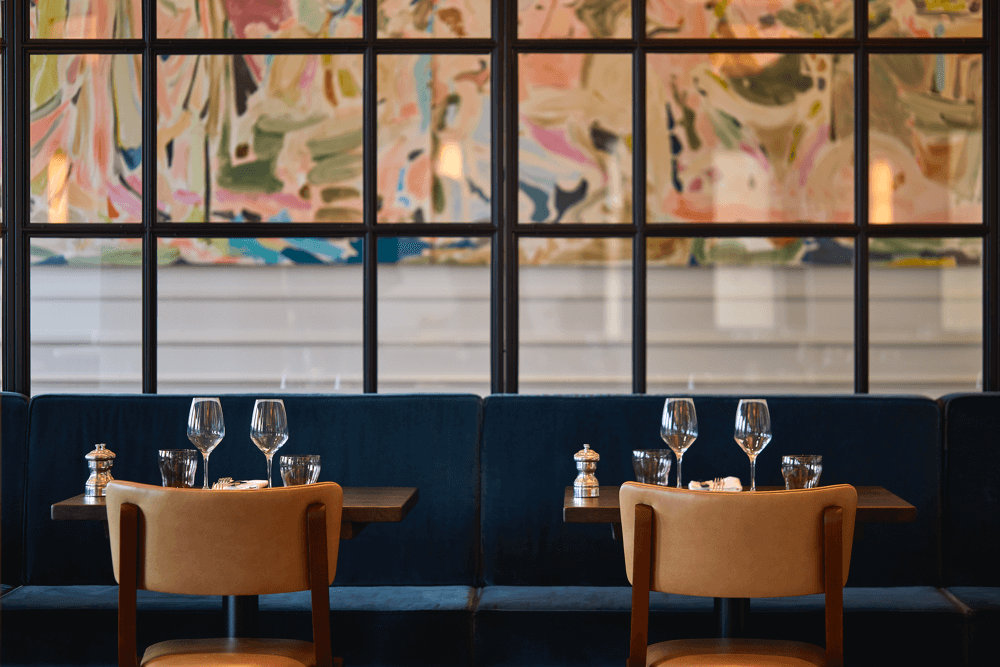 Sam's Riverside- banquette view through window